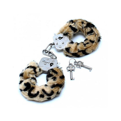 BONDAGE PLAY - POLICE CUFFS WITH SOFT LEOPARD FUR