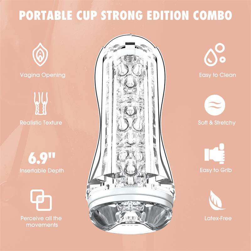 CHISA - PORTABLE CUP STRONG EDITION COMBO MASTURBATOR