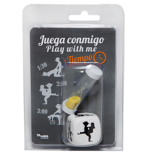 TALOKA - POSTURE DICE SET AND AN HOURGLASS.