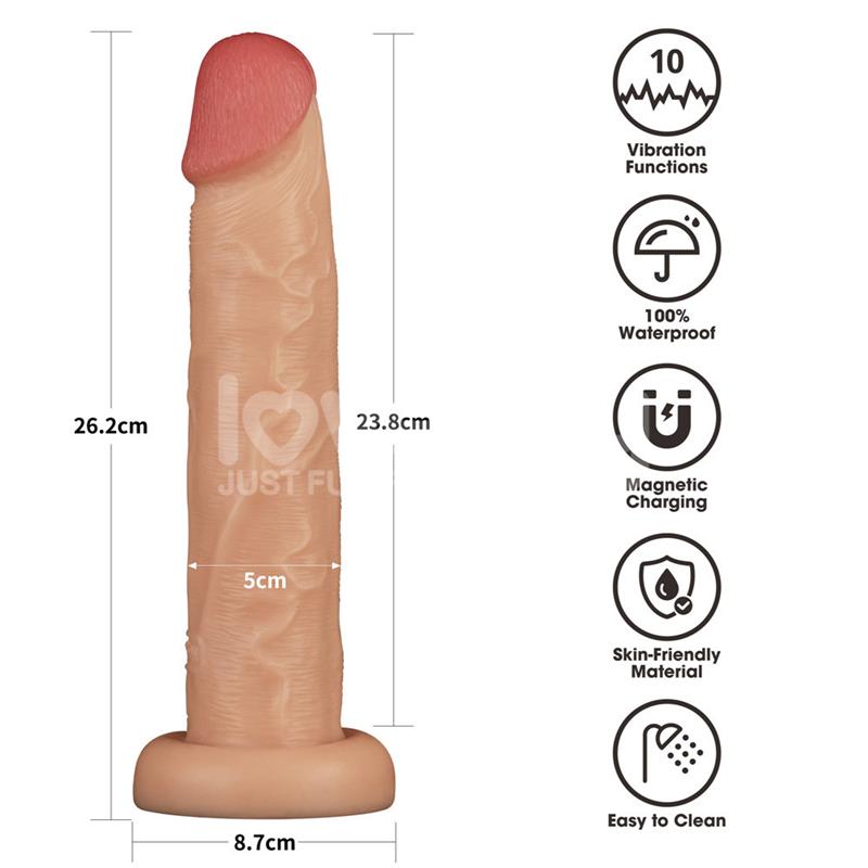 LOVETOY - POWER BASICS DILDO WITH VIBRATION 10
