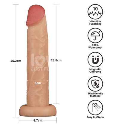 LOVETOY - POWER BASICS DILDO WITH VIBRATION 10