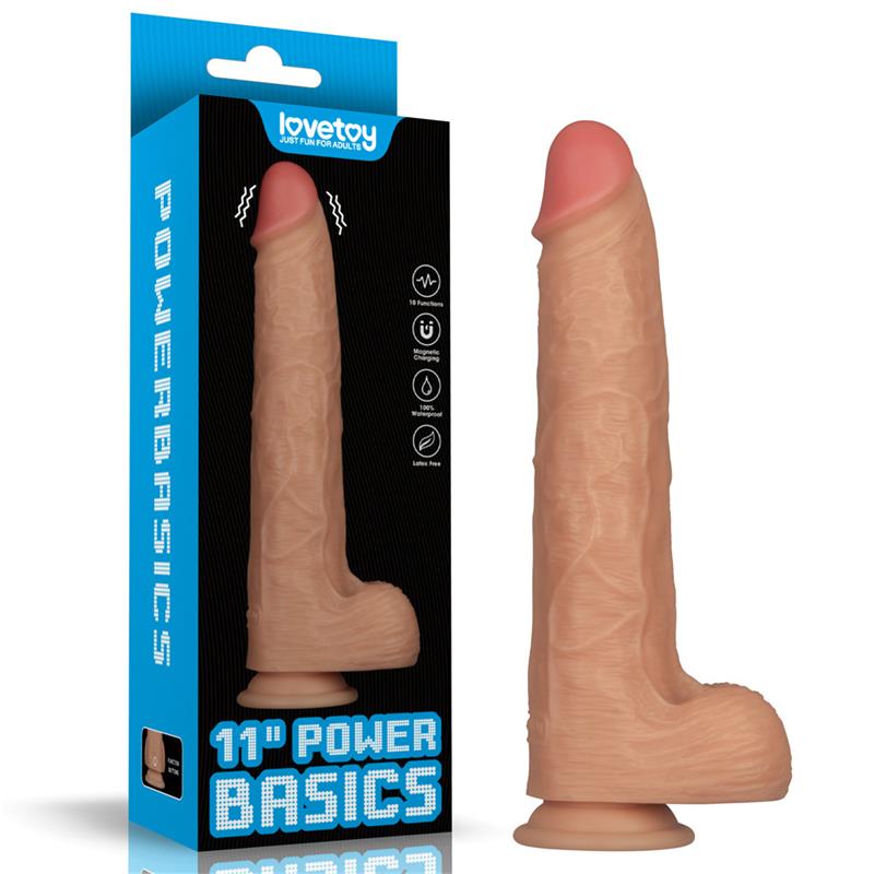 LOVETOY - POWER BASICS DILDO WITH VIBRATION 11