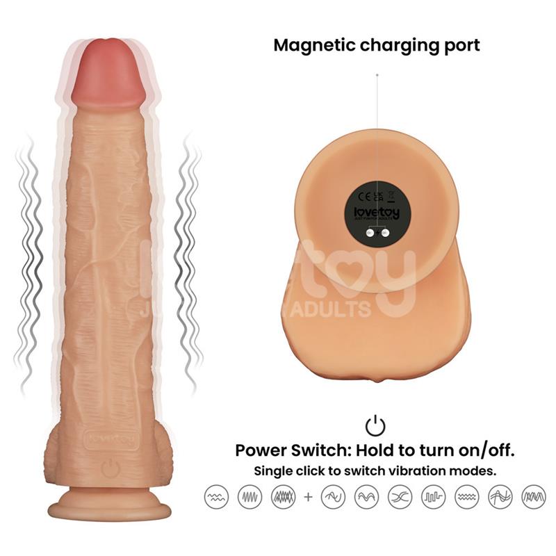 LOVETOY - POWER BASICS DILDO WITH VIBRATION 11