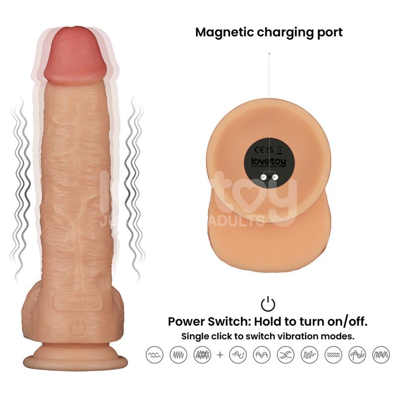 LOVETOY - POWER BASICS DILDO WITH VIBRATION 9.5