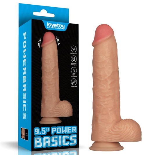 LOVETOY - POWER BASICS DILDO WITH VIBRATION 9.5