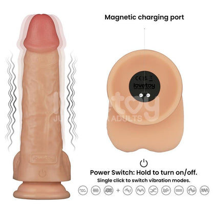 LOVETOY - POWER BASICS DILDO WITH VIBRATION 9