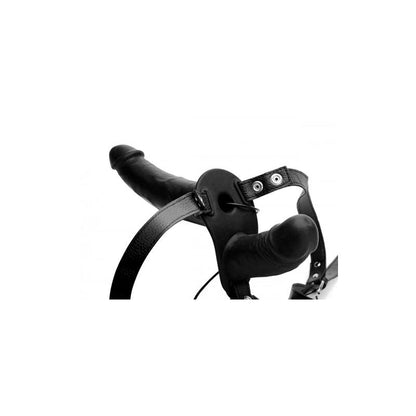 STRAP U - POWER PEGGER DOUBLE STRAP-ON VIBRATOR BLACK