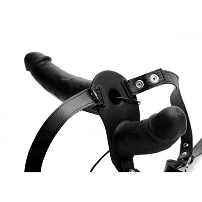 STRAP U - POWER PEGGER DOUBLE STRAP-ON VIBRATOR BLACK