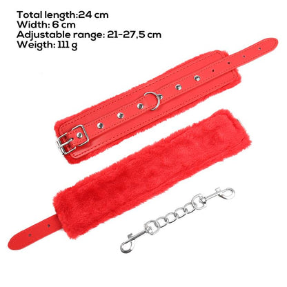 LATETOBED BDSM LINE - PREMIUM FUR ADJUSTABLE HANDCUFFS
