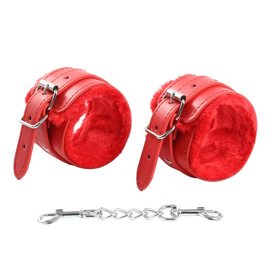 LATETOBED BDSM LINE - PREMIUM FUR ADJUSTABLE HANDCUFFS