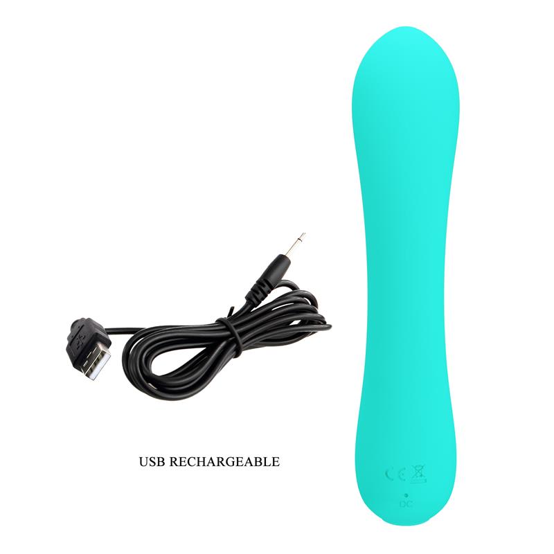 PRETTYLOVE - PRESCOTT VIBRATOR USB SILICONE GREEN