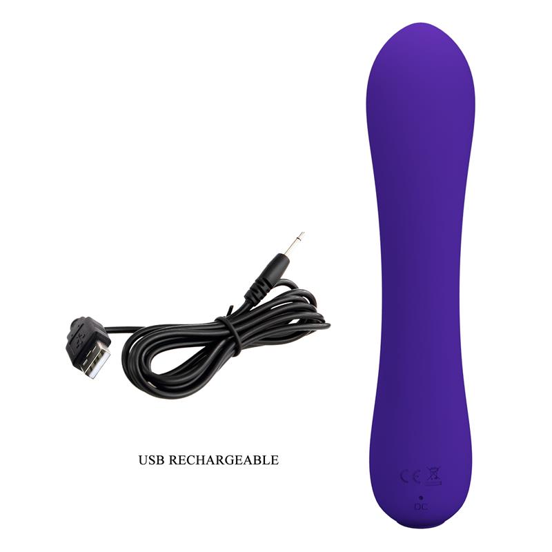 PRETTYLOVE - PRESCOTT VIBRATOR USB SILICONE LILAC