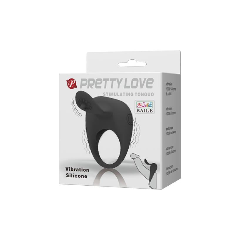 PRETTY LOVE - VIBRATING RING WITH TONGUE