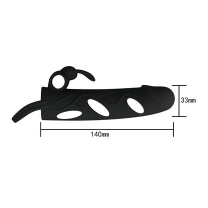 PRETTYLOVE - PRETTY LOVE CAGE WITH VIBRATING BULLET 14 CM BLACK