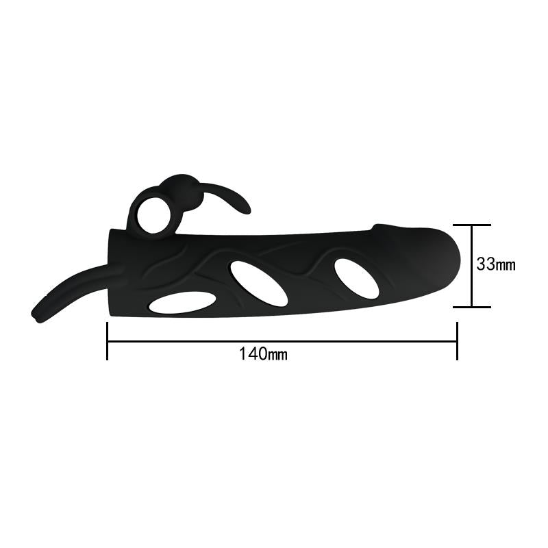 PRETTYLOVE - PRETTY LOVE CAGE WITH VIBRATING BULLET 14 CM BLACK