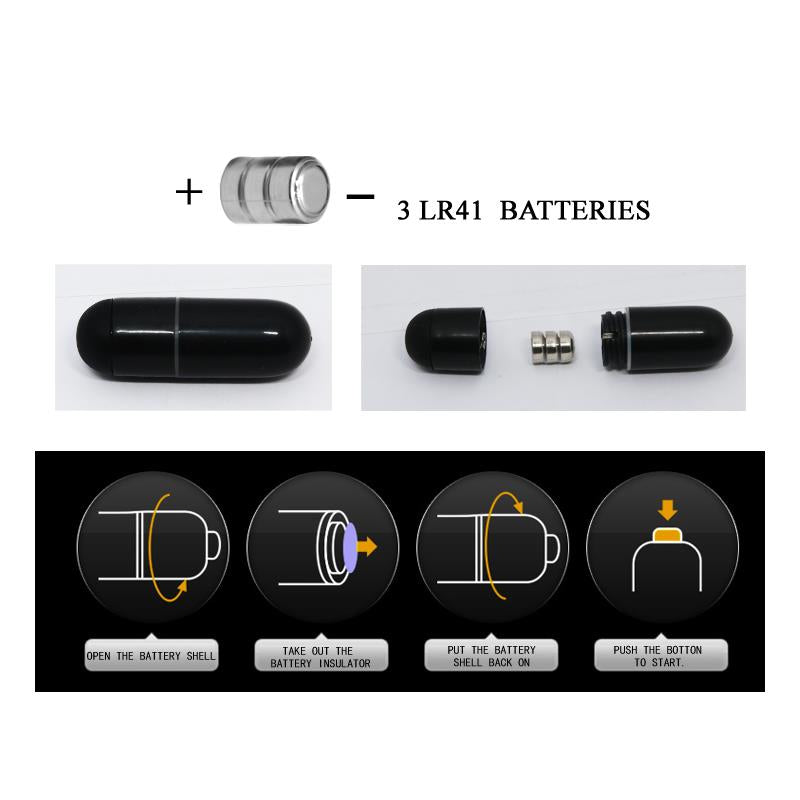 PRETTYLOVE - PRETTY LOVE CAGE WITH VIBRATING BULLET 14 CM BLACK