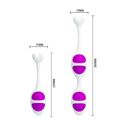 PRETTYLOVE - PRETTY LOVE OVAL SHAPED KEGEL BALLS PURPLE