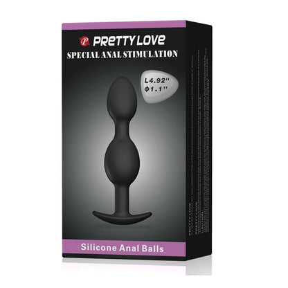 PRETTYLOVE - PRETTY LOVE SILICONE ANAL BALLS BLACK