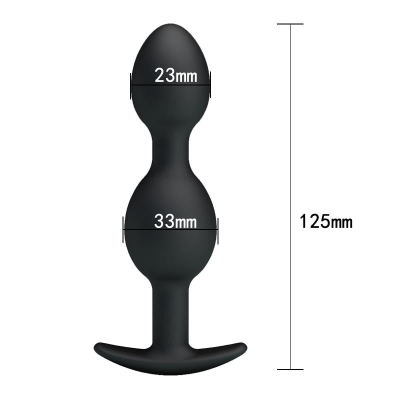 PRETTYLOVE - PRETTY LOVE SILICONE ANAL BALLS BLACK