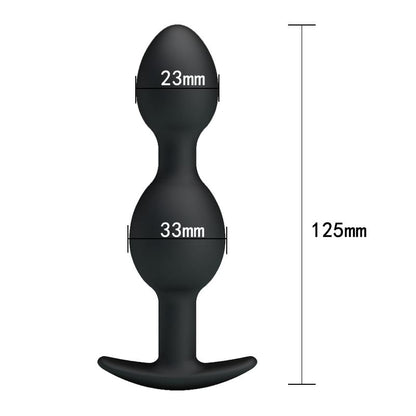 PRETTYLOVE - PRETTY LOVE SILICONE ANAL BALLS BLACK