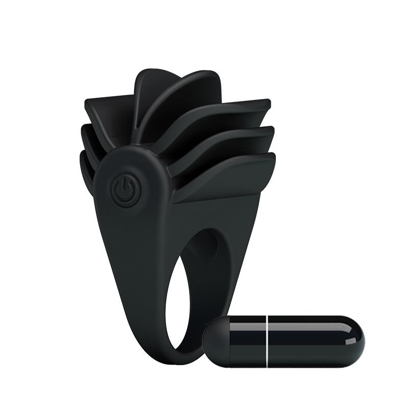 PRETTYLOVE - PRETTY LOVE VIBRATING COCK RING CHESTER BLACK