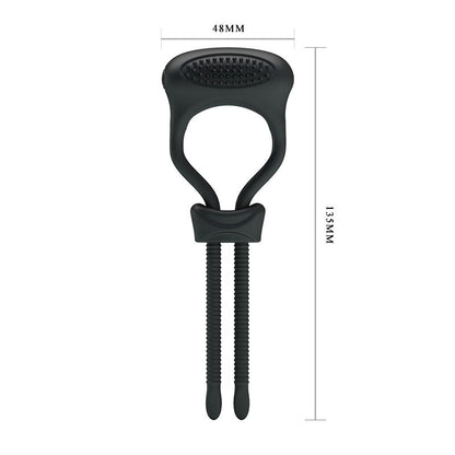 PRETTYLOVE - PRETTY LOVE VIBRATING COCK RING CURITIS BLACK