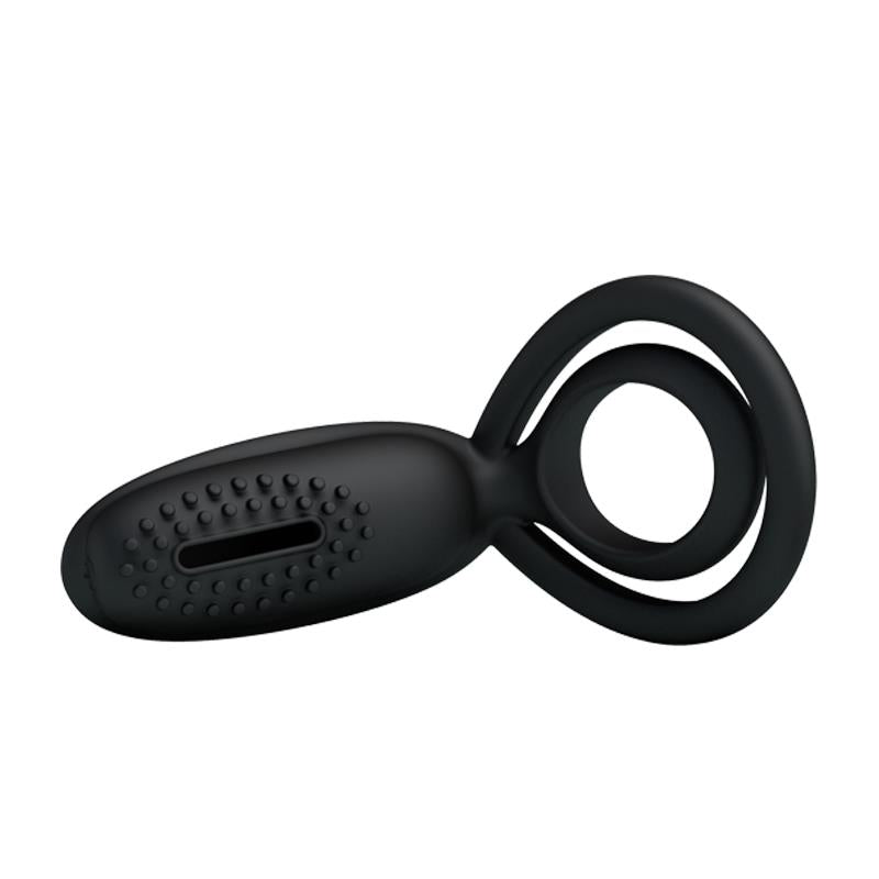 PRETTYLOVE - PRETTY LOVE VIBRATING COCK RING ESTHER BLACK