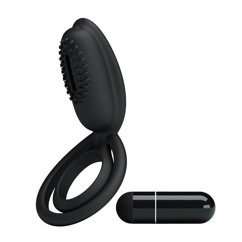 PRETTYLOVE - PRETTY LOVE VIBRATING COCK RING ESTHER BLACK