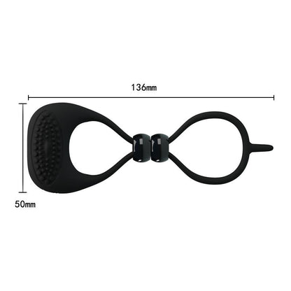 PRETTYLOVE - PRETTY LOVE VIBRATING COCK RING LOCKER BLACK