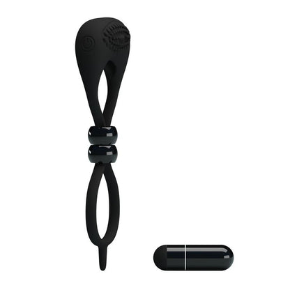 PRETTYLOVE - PRETTY LOVE VIBRATING COCK RING LOCKER BLACK