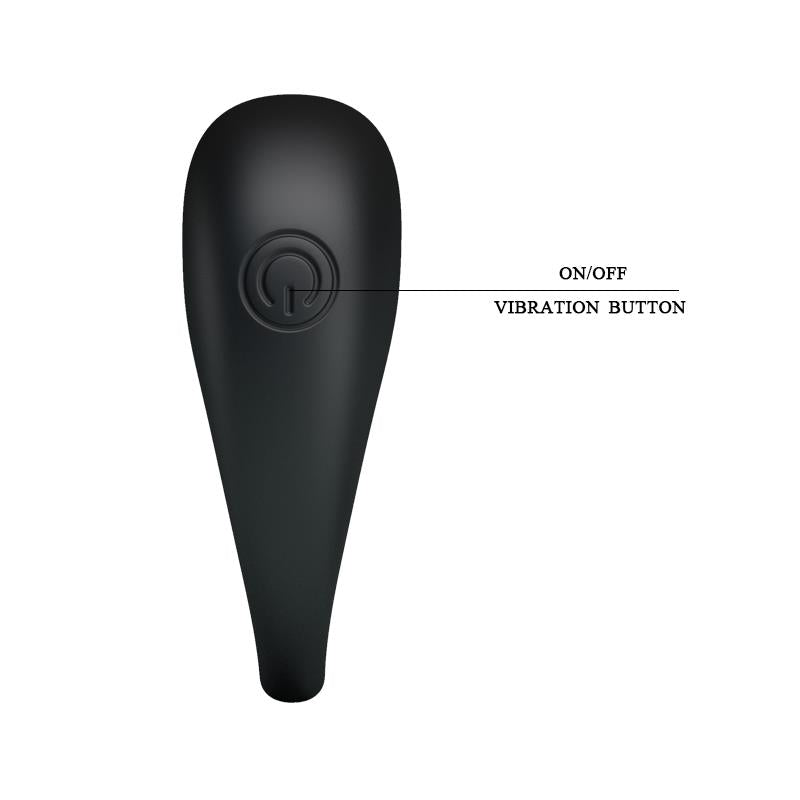 PRETTYLOVE - PRETTY LOVE VIBRATING COCK RING TRAP BLACK