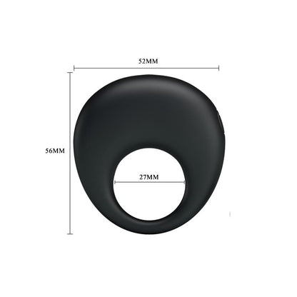 PRETTYLOVE - PRETTY LOVE VIBRATING COCK RING TRAP BLACK