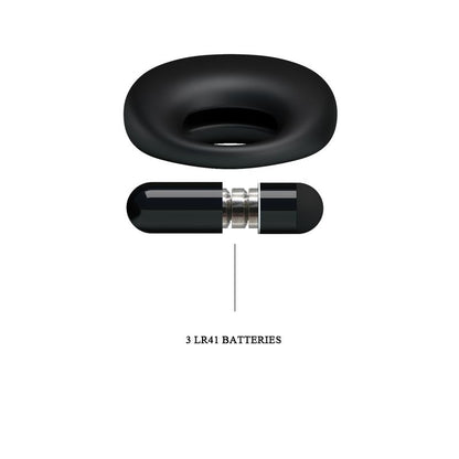 PRETTYLOVE - PRETTY LOVE VIBRATING COCK RING TRAP BLACK