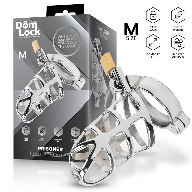 DOMLOCK - PRISONER CHASTITY CAGE SIZE M