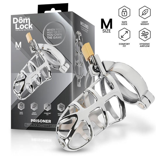 DOMLOCK - PRISONER CHASTITY CAGE SIZE M