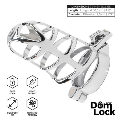 DOMLOCK - PRISONER CHASTITY CAGE SIZE M