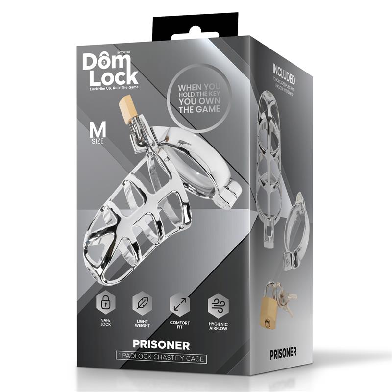 DOMLOCK - PRISONER CHASTITY CAGE SIZE M