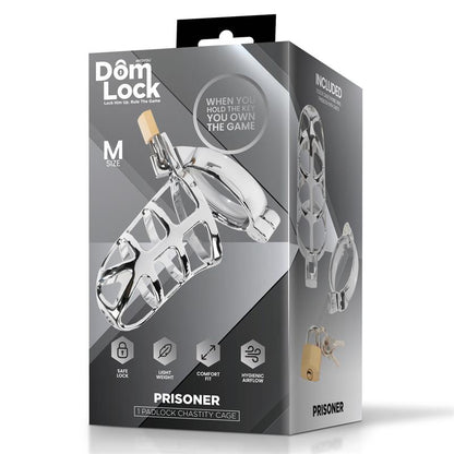 DOMLOCK - PRISONER CHASTITY CAGE SIZE M