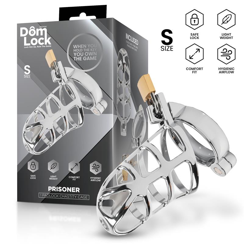 DOMLOCK - PRISONER CHASTITY CAGE SIZE S
