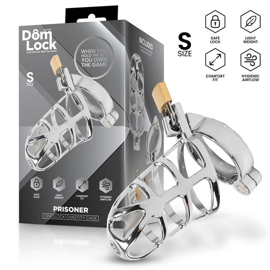 DOMLOCK - PRISONER CHASTITY CAGE SIZE S