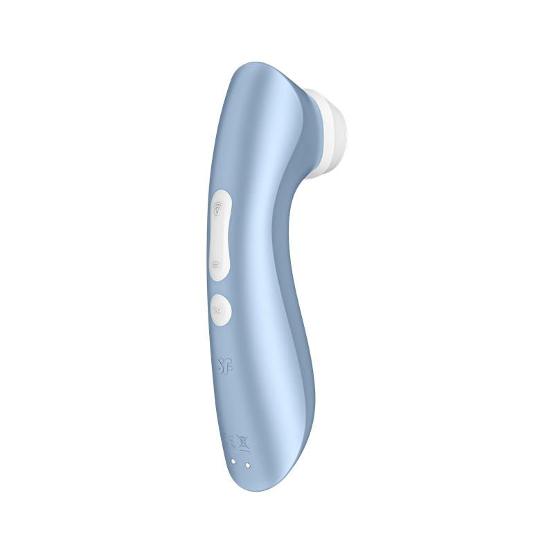 SATISFYER - PRO 2+ SUCCIONADOR DE CLÍTORIS CON VIBRACIÓN AZUL