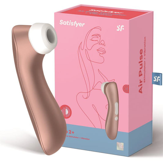 SATISFYER - PRO 2+ CLITORIS SUCKER WITH VIBRATION ROSE GOLD