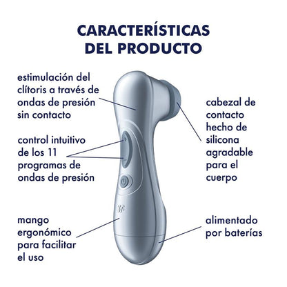 SATISFYER - PRO 2 GEN 2 CLITORIS SUCKER BATTERY SERIES ICE BLUE