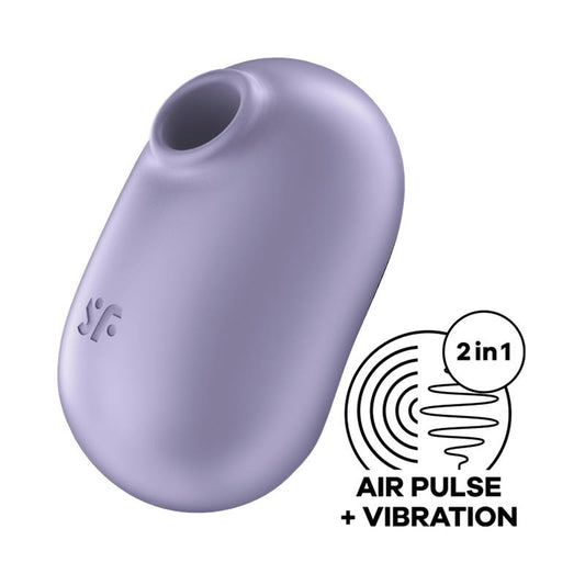 SATISFYER - PRO TO GO 2 DOUBLE AIR PULSE STIMULATOR & VIBRATOR VIOLET