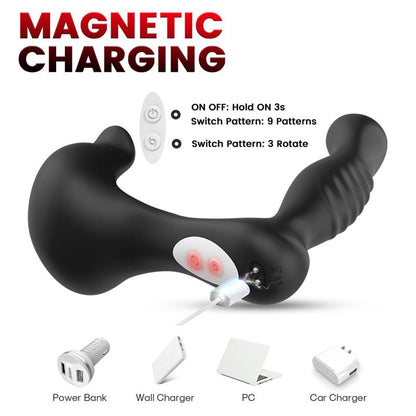 URBAN SKY - PROSTATE MASSAGER 360° ROTATION TESTICLES STIMULATOR
