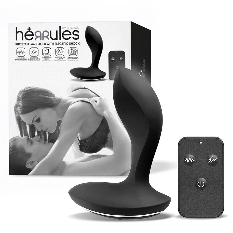 INTOYOU - PROSTATE MASSAGER WITH ELECTRIC SHOCK AND VIBRATION AND REMOTE CONTROL