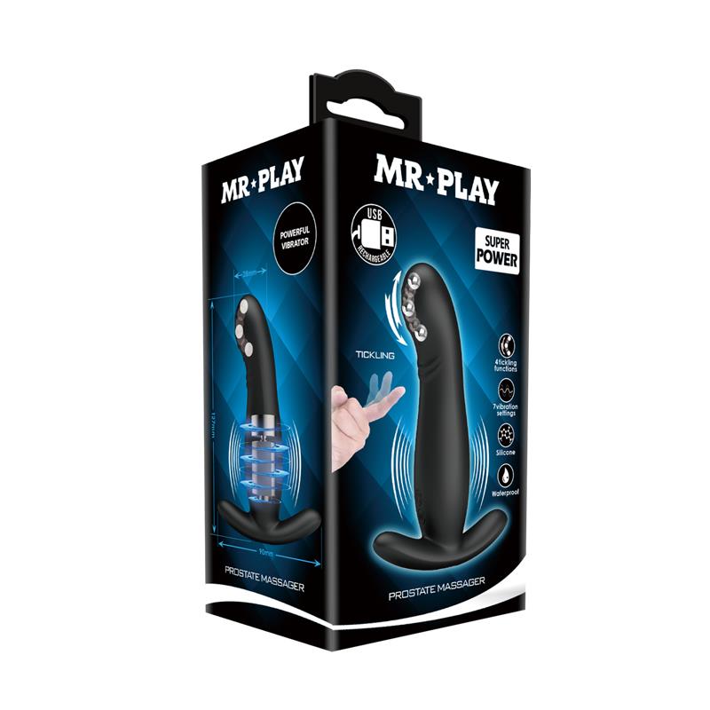 MR PLAY - PROSTATE MASSAGER WITH TICLING BEADS AND VIBRATION