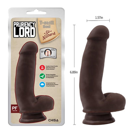 CHISA - DILDO DOUBLE DENSITÉ PRURIENCY LORD MARRON 17,5 CM