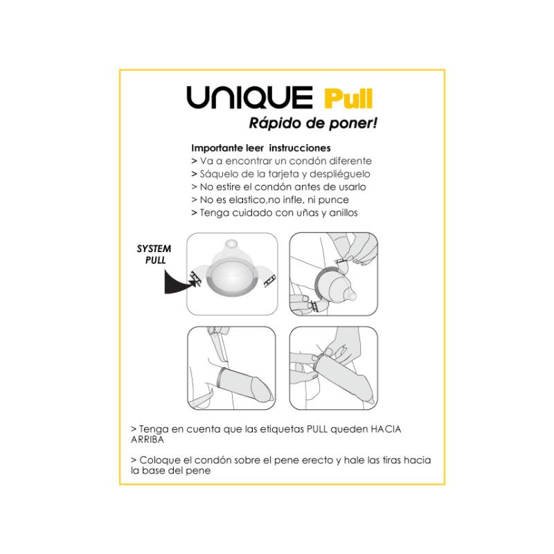 UNIQ - PULL CONDOMS WITH STRAPS NO LATEX 3 PCS
