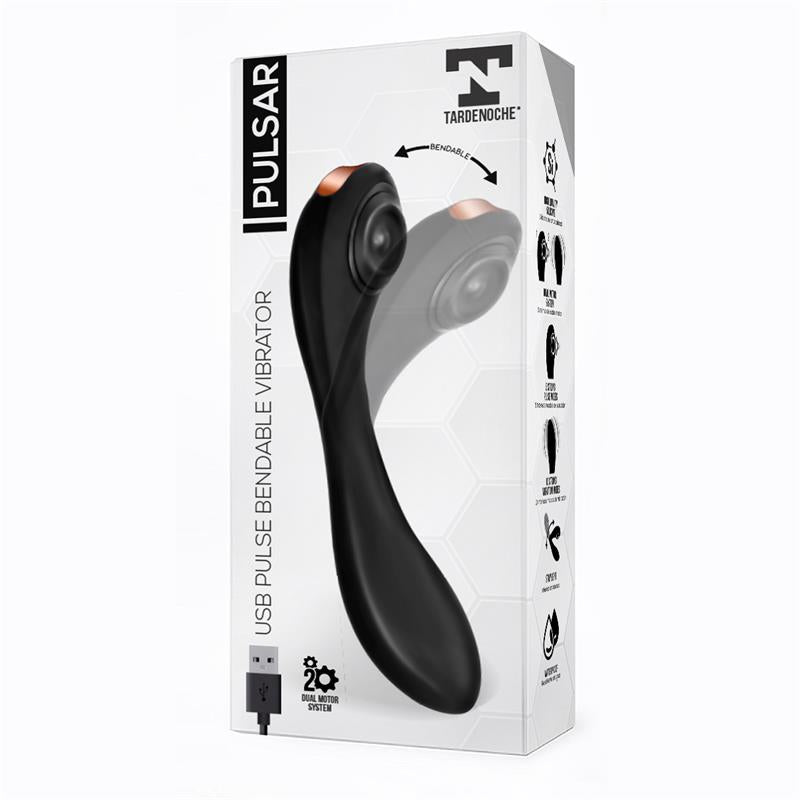 TARDENOCHE - PULSAR ARTICULATED SKELETON VIBRATOR WITH PULSATION SILICONE USB